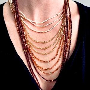 Golden Beaded Necklace